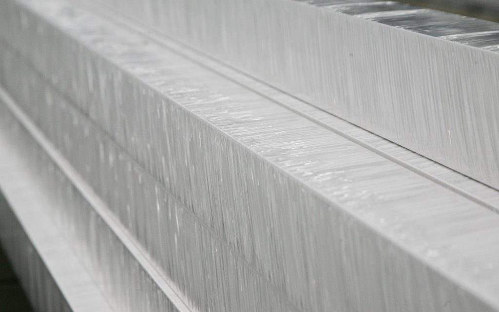 For finished products, we protect profiles and sheets with a protective film